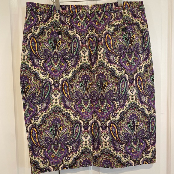 J. Crew No 2 Paisley Pencil Skirt - Picture 2 of 6